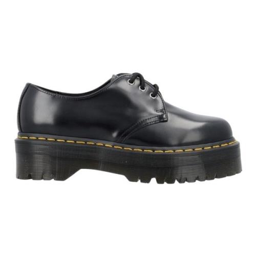 Zwarte Gesloten Quad Veterschoenen Dr. Martens , Black , Dames