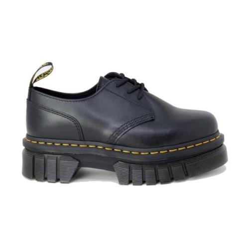 Zwarte Leren Veterschoenen Vrouwen Dr. Martens , Black , Dames