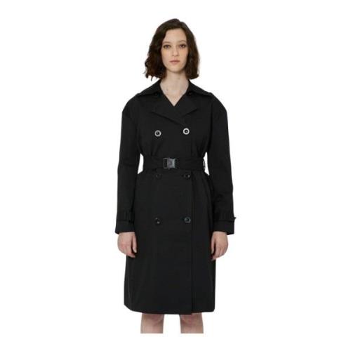 Lange double-breasted trenchcoat John Richmond , Black , Dames