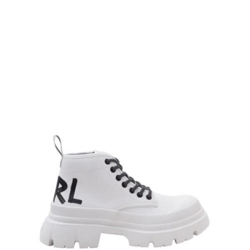 Lace-up Boots Karl Lagerfeld , White , Dames