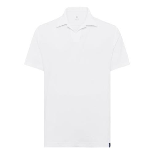 Katoen/Nylon Polo Shirt Boggi Milano , White , Heren