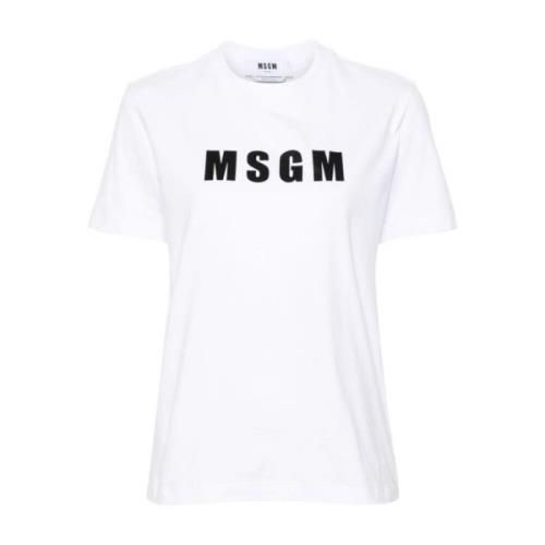 Stijlvolle T-shirts en Polos Msgm , White , Dames