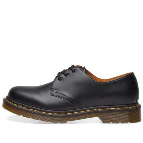 Klassieke Zwarte Leren Oxford Schoenen Dr. Martens , Black , Heren