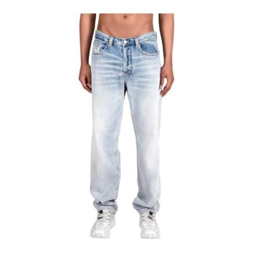 Klassieke Katoenen 5-Pocket Broek Diesel , Blue , Heren