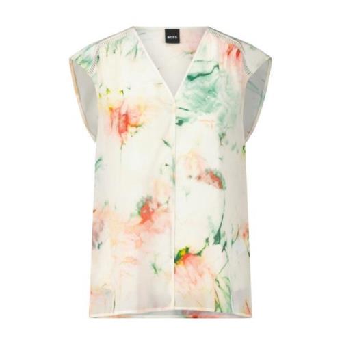 Zijden blouse Binadi met haakdetails Hugo Boss , Multicolor , Dames