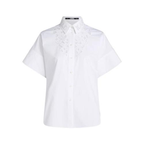 Geborduurde Button-Up Shirt Karl Lagerfeld , White , Dames