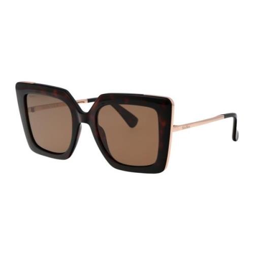 Stijlvolle Design4 zonnebril voor de zomer Max Mara , Brown , Dames