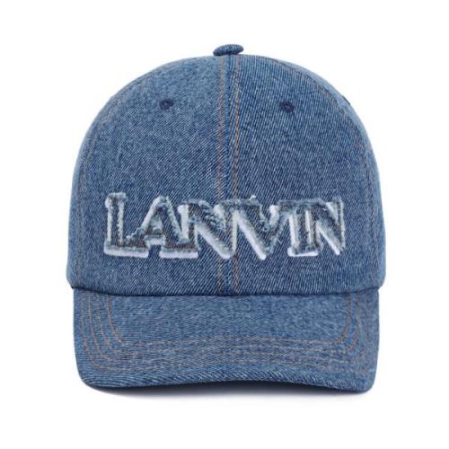 Denim Baseball Cap Lanvin , Blue , Dames