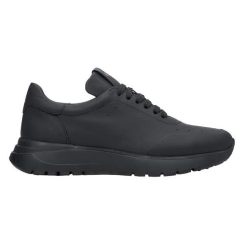 Dames Zwarte Matte Leren Lage Sneakers Er00113797 Estro , Black , Dame...