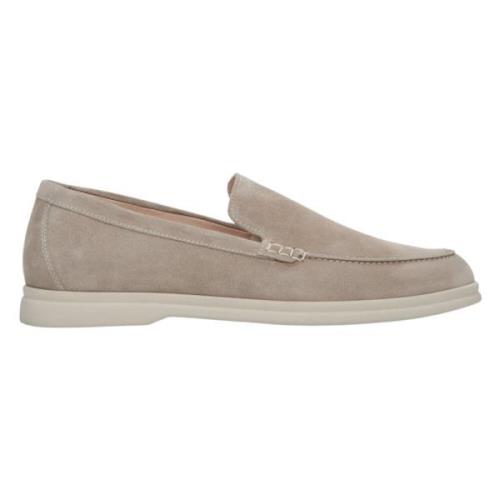 Heren Beige Velours Slip-On Loafers Er00113058 Estro , Beige , Heren