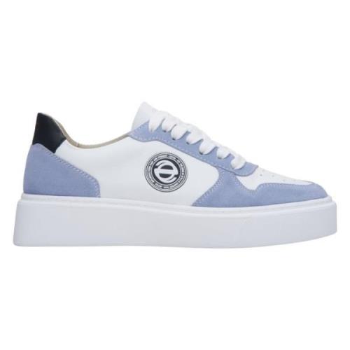 Dames Blauw & Wit Sneakers Gemaakt van Leer & Velours Er00113465 Estro...