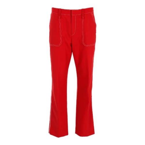 Pre-owned Polyester bottoms Chloé Pre-owned , Red , Dames