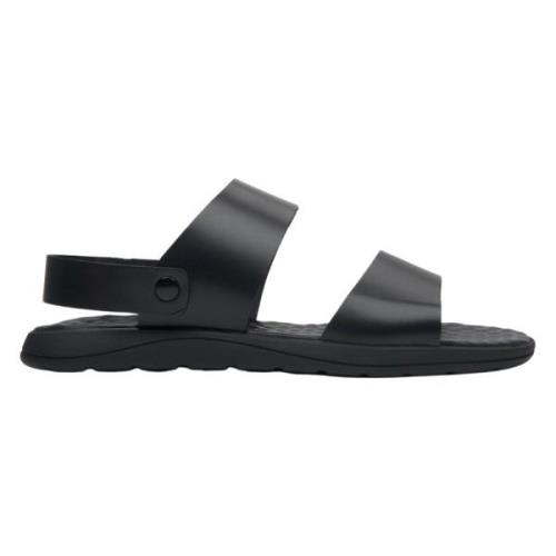 Heren Zwarte Leren Sandalen met Dikke Banden Er00112973 Estro , Black ...