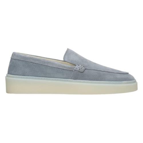 Luxe Grijze Loafers van Echt Velours Estro , Gray , Dames