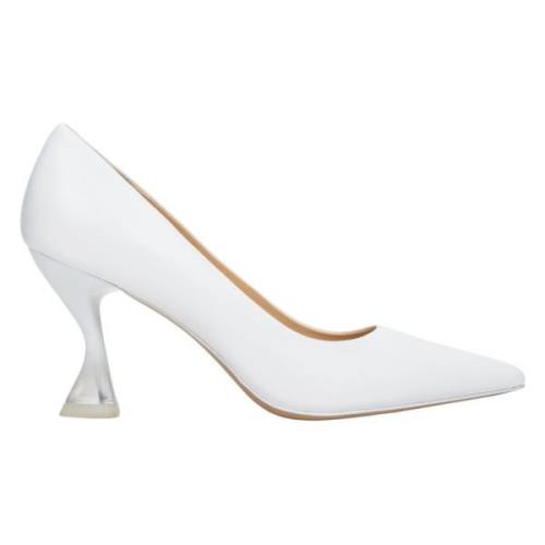 Dames Witte Leren Hoge Hakken Pumps Er00112788 Estro , White , Dames