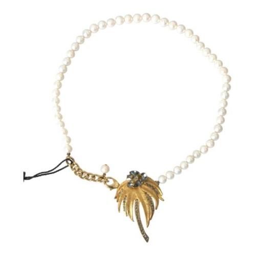 Kristal Parel Boom Hanger Ketting Dolce & Gabbana , Yellow , Dames