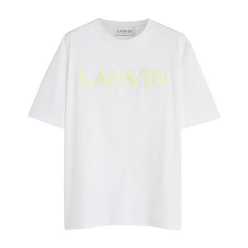 Wit Groen Curb T-shirt Lanvin , White , Heren