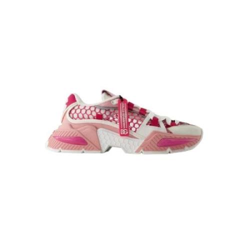 Pre-owned Leather sneakers Dolce & Gabbana Pre-owned , Pink , Dames