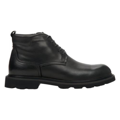 Heren Zwarte Veterschoenen voor de Winter Er00112195 Estro , Black , H...