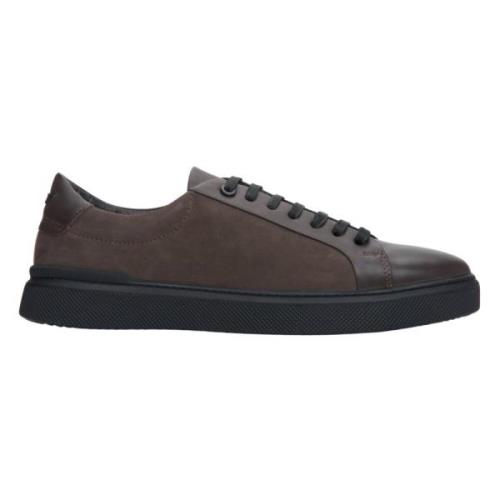 Heren Bruin Leren & Velours Sneakers Er00113450 Estro , Brown , Heren