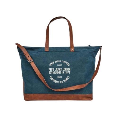 Heritage Tote Tas Unisex Pepe Jeans , Green , Dames