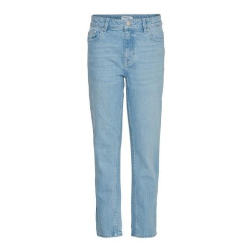 Ada Slim Cropped Jeans Moss Copenhagen , Blue , Dames