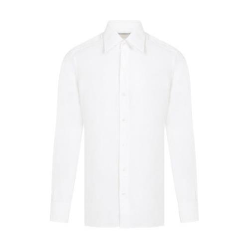 Lyocell Shirt in Ivoor Tom Ford , White , Heren