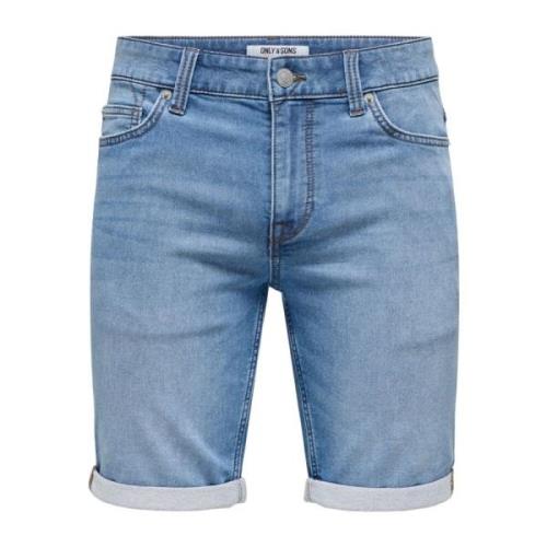 Stijlvolle Bermuda Shorts voor Mannen Only & Sons , Blue , Heren