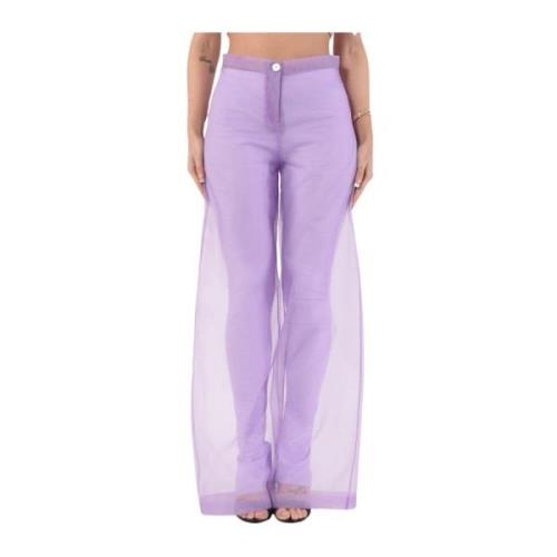 Hoge taille transparante leggings Patrizia Pepe , Purple , Dames