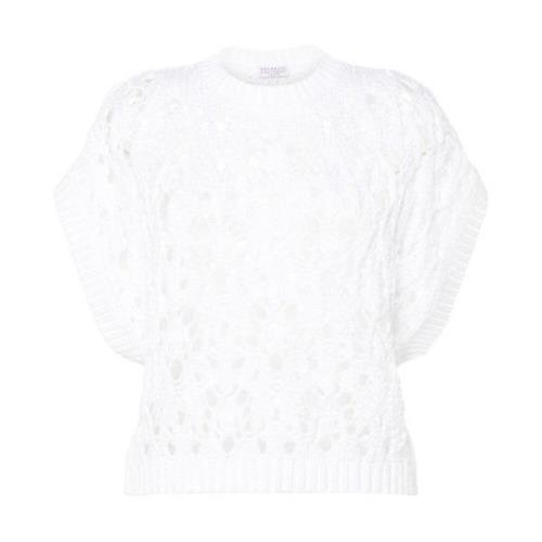 Witte Sweaters voor Mannen en Vrouwen Brunello Cucinelli , White , Dam...