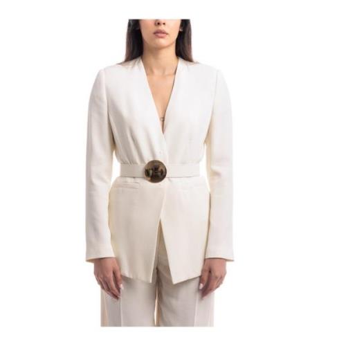 Gebelte Jas Simona Corsellini , White , Dames