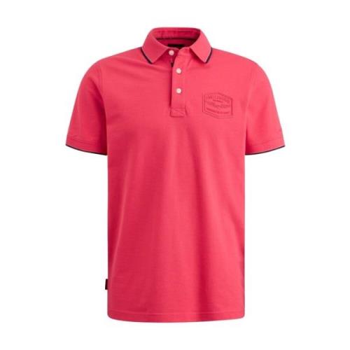 Stretch Piqué Korte Mouw Polo PME Legend , Red , Heren