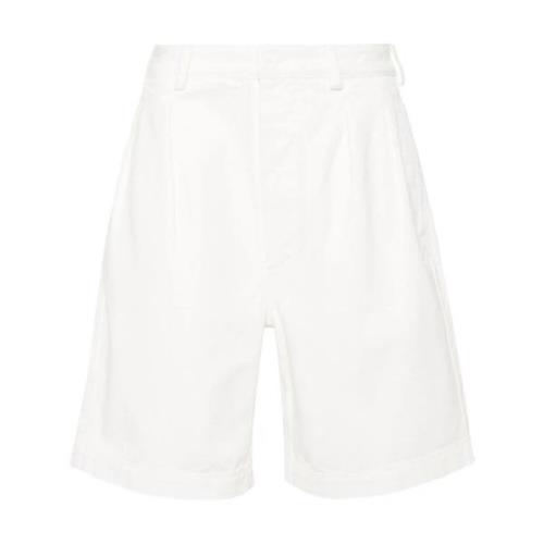 Witte Geplooide Shorts voor Vrouwen Sunflower , White , Heren