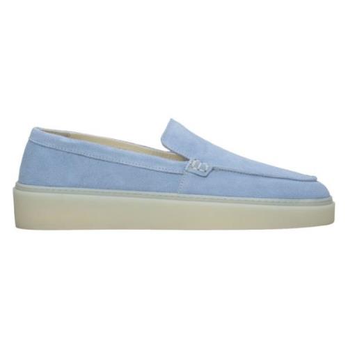 Blauwe Velours Loafers voor Vrouwen Estro , Blue , Dames