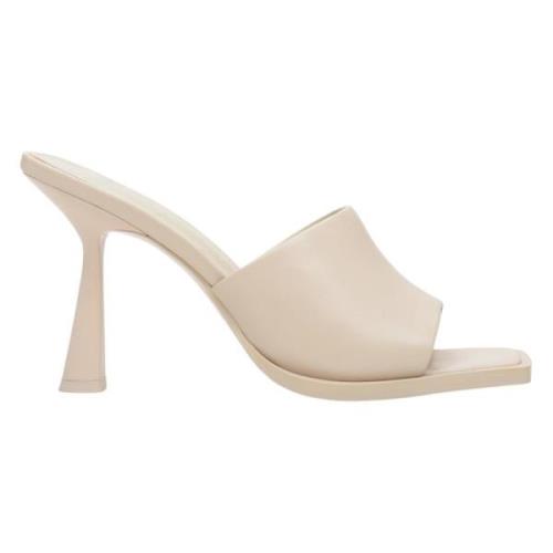 Dames Licht Beige Echt Leren Stiletto Muiltjes Er00113404 Estro , Beig...