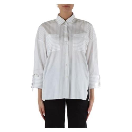 Oversize Poplin Shirt Cappa Pennyblack , White , Dames
