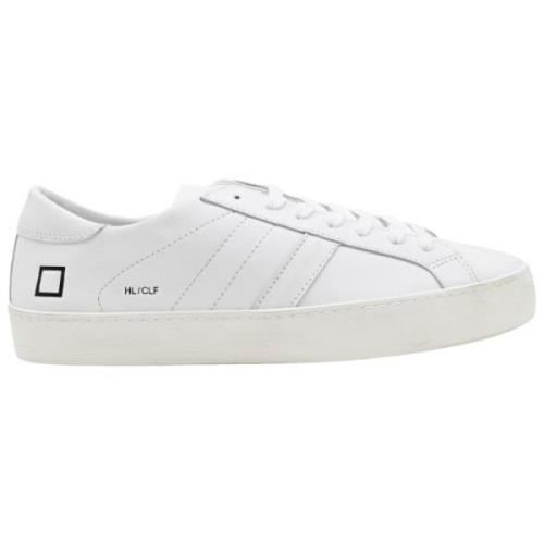 Witte lage kalfssneakers D.a.t.e. , White , Heren