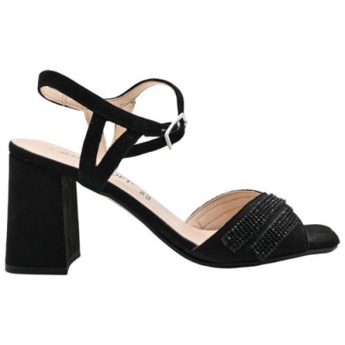Zwarte hoge hak sandalen Elegante stijl Cinzia Soft , Black , Dames