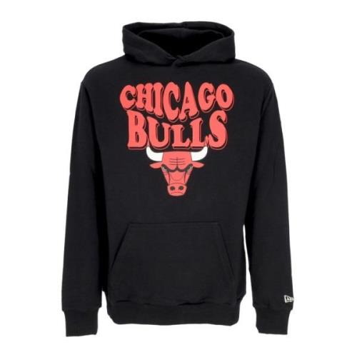 NBA Script Oversize Hoodie Zwart New Era , Black , Heren