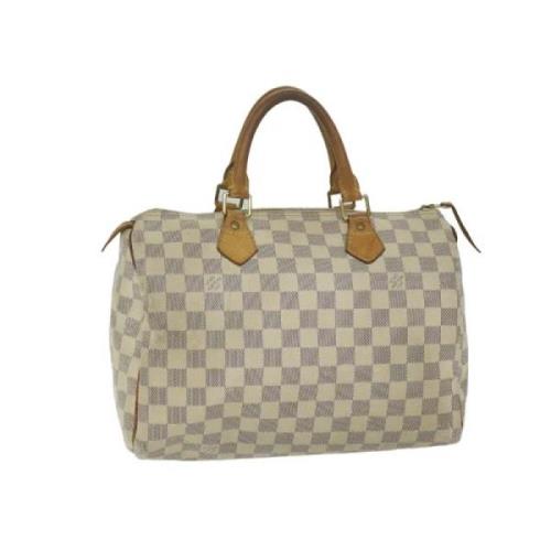 Pre-owned Coated canvas handbags Louis Vuitton Vintage , Beige , Dames