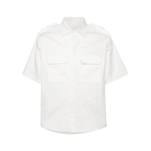 Witte korte mouw minimalistische overhemd Neil Barrett , White , Heren