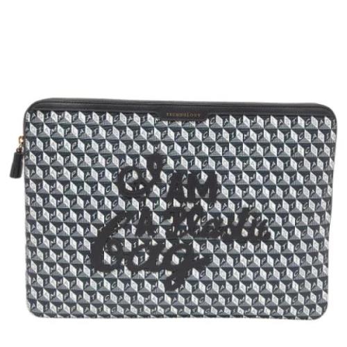 Pre-owned Fabric wallets Anya Hindmarch Pre-owned , Gray , Dames