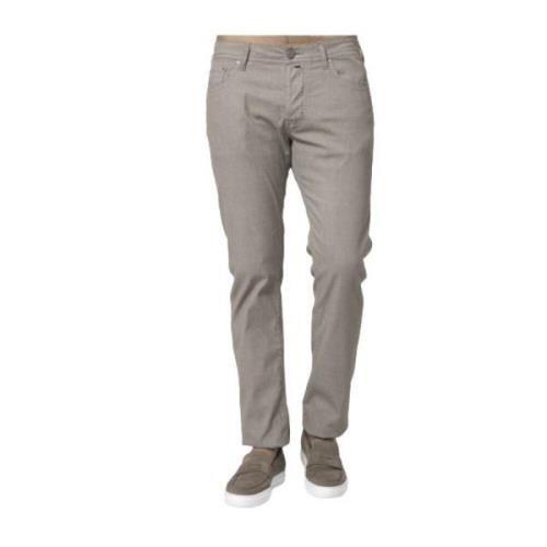 Taupe Katoenen Jeans Bard Model Jacob Cohën , Gray , Heren