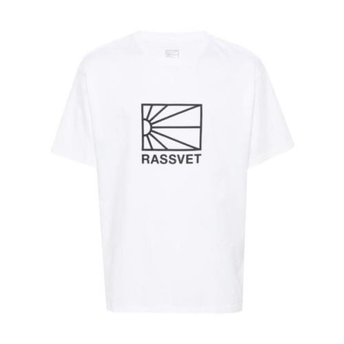 Groot Logo T-shirt in Wit Rassvet , White , Heren