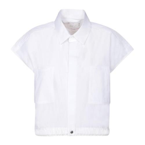 Witte T-shirts & Polo's voor vrouwen Sacai , White , Dames