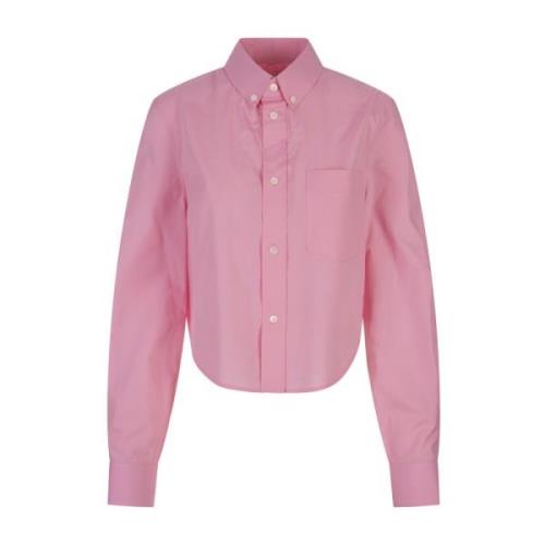 Roze Katoenen Poplin Overhemd met Lange Mouwen Marni , Pink , Dames