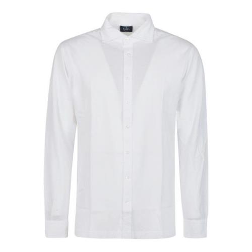 Bianco Lange Mouwen Shirt Barba Napoli , White , Heren