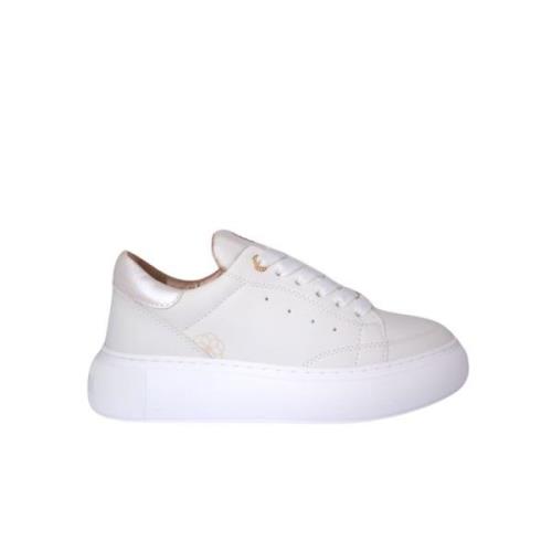 Glitter Phyton Damesneakers Platform Acbc , White , Dames