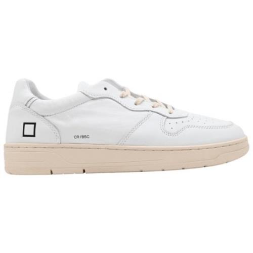 Wit-Blauw Court Basic Sneakers D.a.t.e. , White , Heren