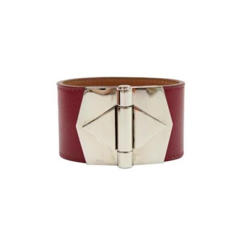 Pre-owned Leather bracelets Hermès Vintage , Red , Dames